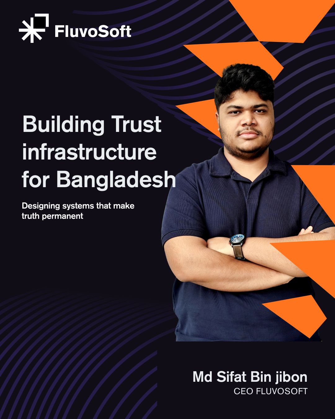 Blockchain Infrastructure for Trust - LinkedIn post by Md Sifat Bin Jibon, Blockchain Developer in Bangladesh, CEO at FluvoSoft, R3
